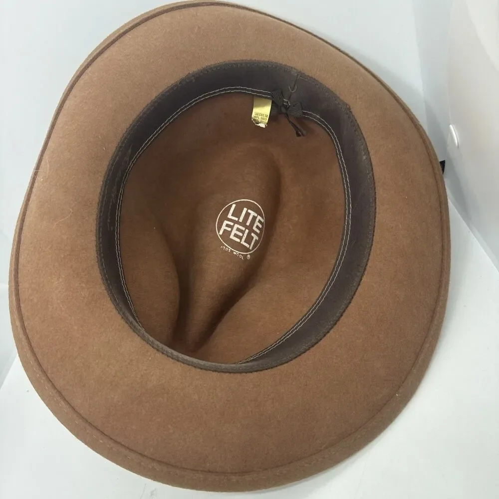 Cabelas Medium Lite Felt Fedora Water Repellent Wool Fedora Hat USA